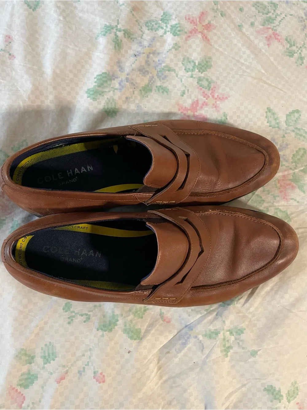Cole Haan Men's Brown Leather Penny Loafers